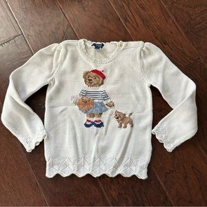 (Sold) Polo Ralph Lauren Paris bear cotton sweater